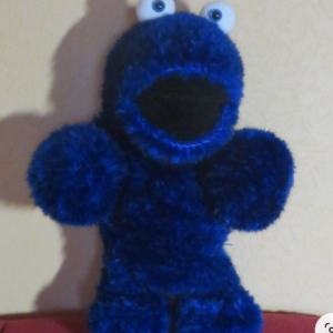 Krümelmonster aus kuscheliger Wolle